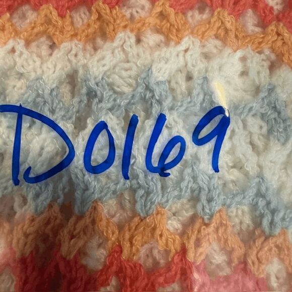 POL Open Knit White / Multicolor Lightweight Open Front Cardigan Long Size Small - Picture 14 of 14